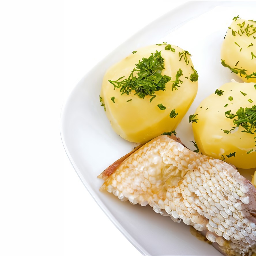 Рыба отварная с картофелем