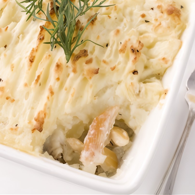 Рыбный пирог с креветками