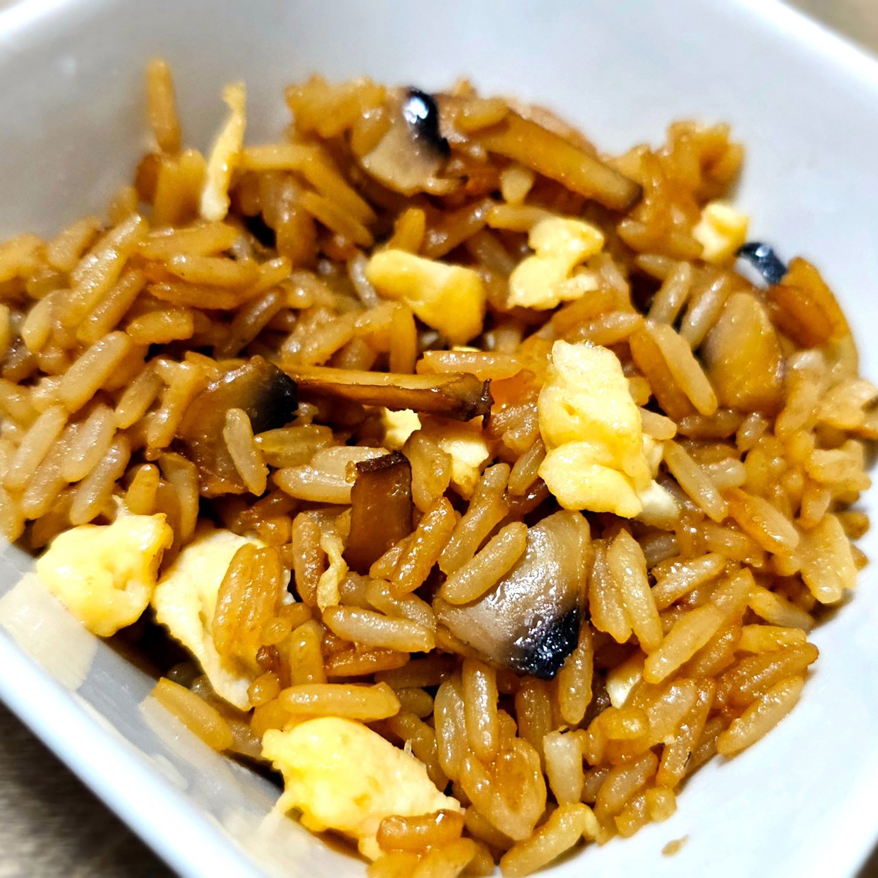 Рис с грибами в соусе терияки