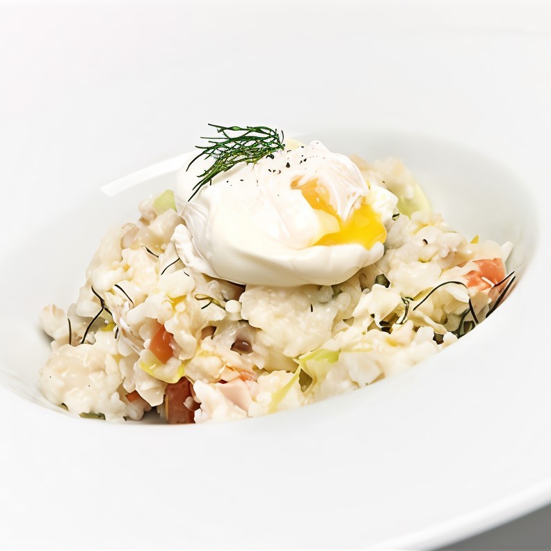 Рис с яйцом пашот