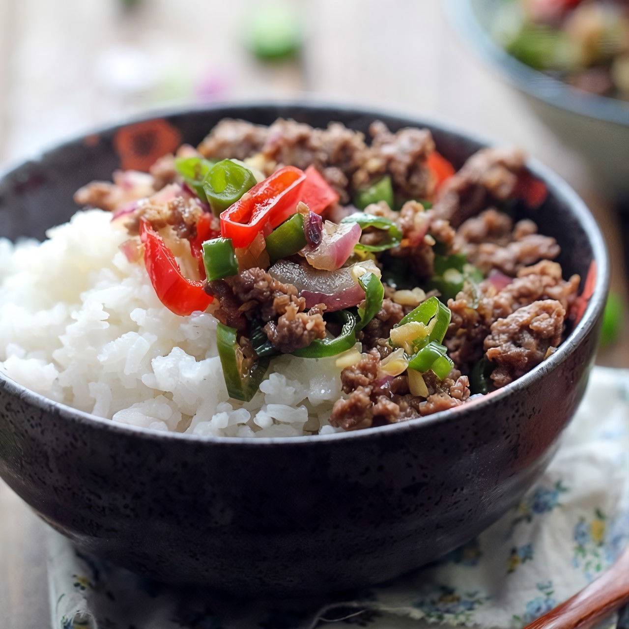 Рис с пряной говядиной