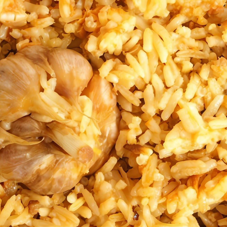 Рис с запеченным чесноком и розмарином