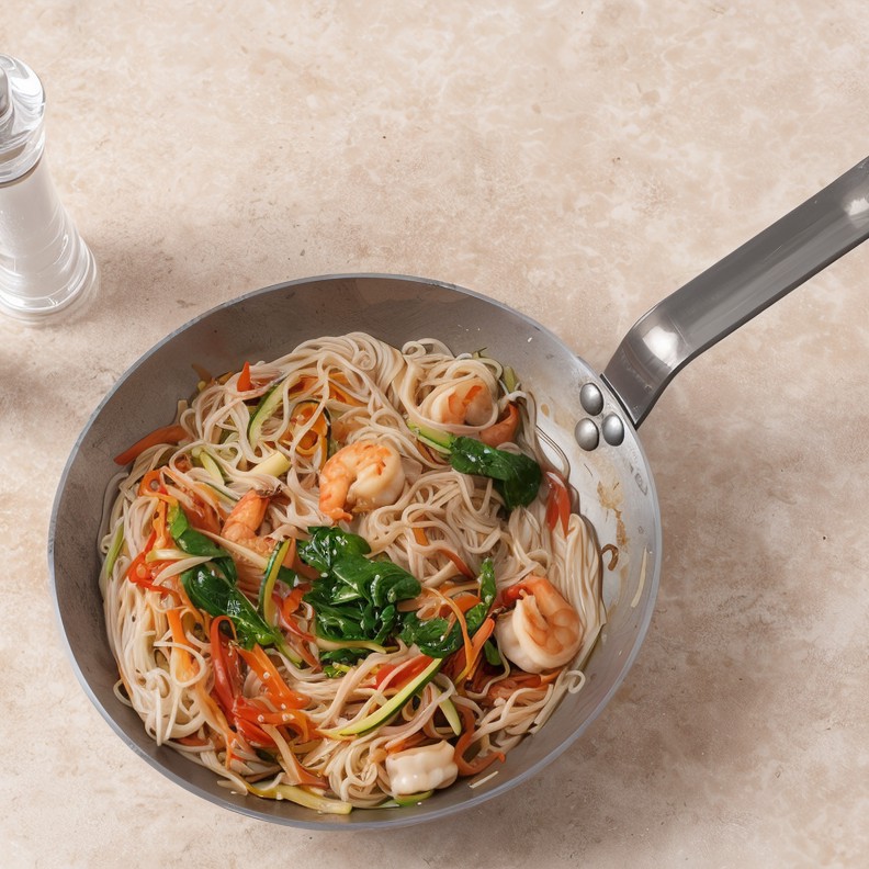 Рисовая лапша харусамэ с креветками