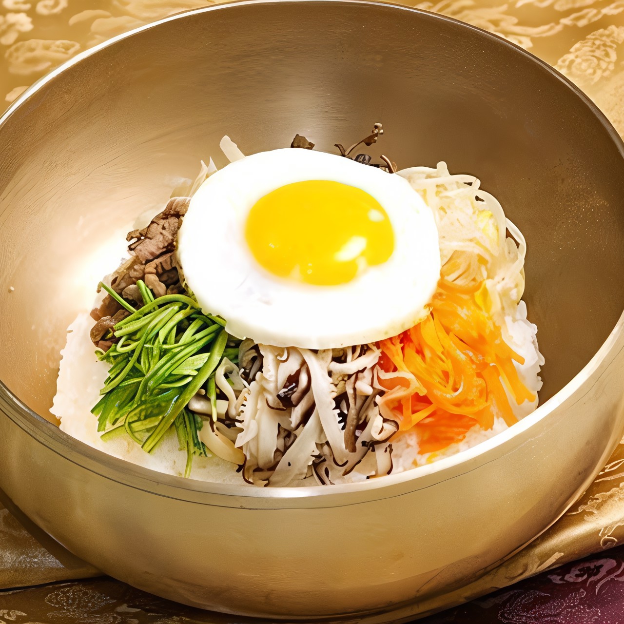 Рисовый микс с мясом «Пибимпап» (비빔밥)