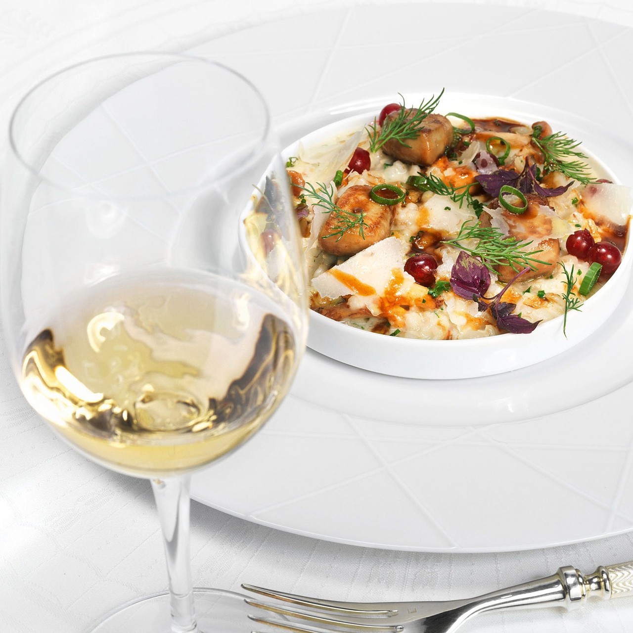 Ризотто из перловки с фуа-гра