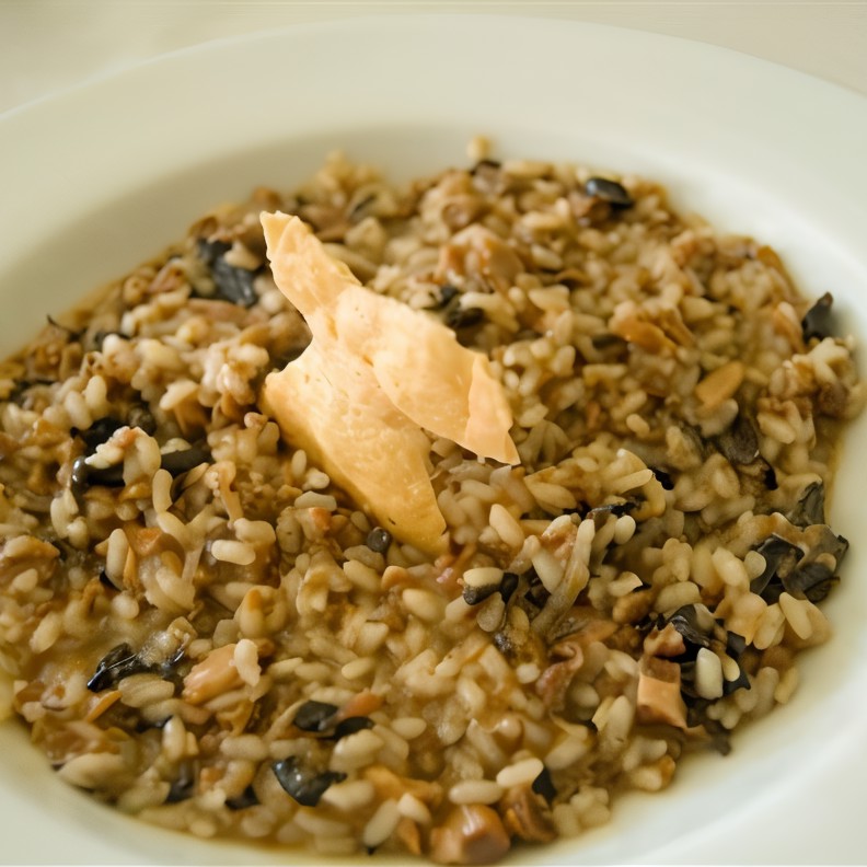 Ризотто с белыми грибами и пармезаном