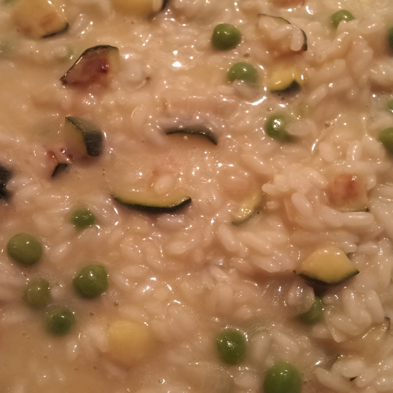 Ризотто с цукини и зеленым горошком