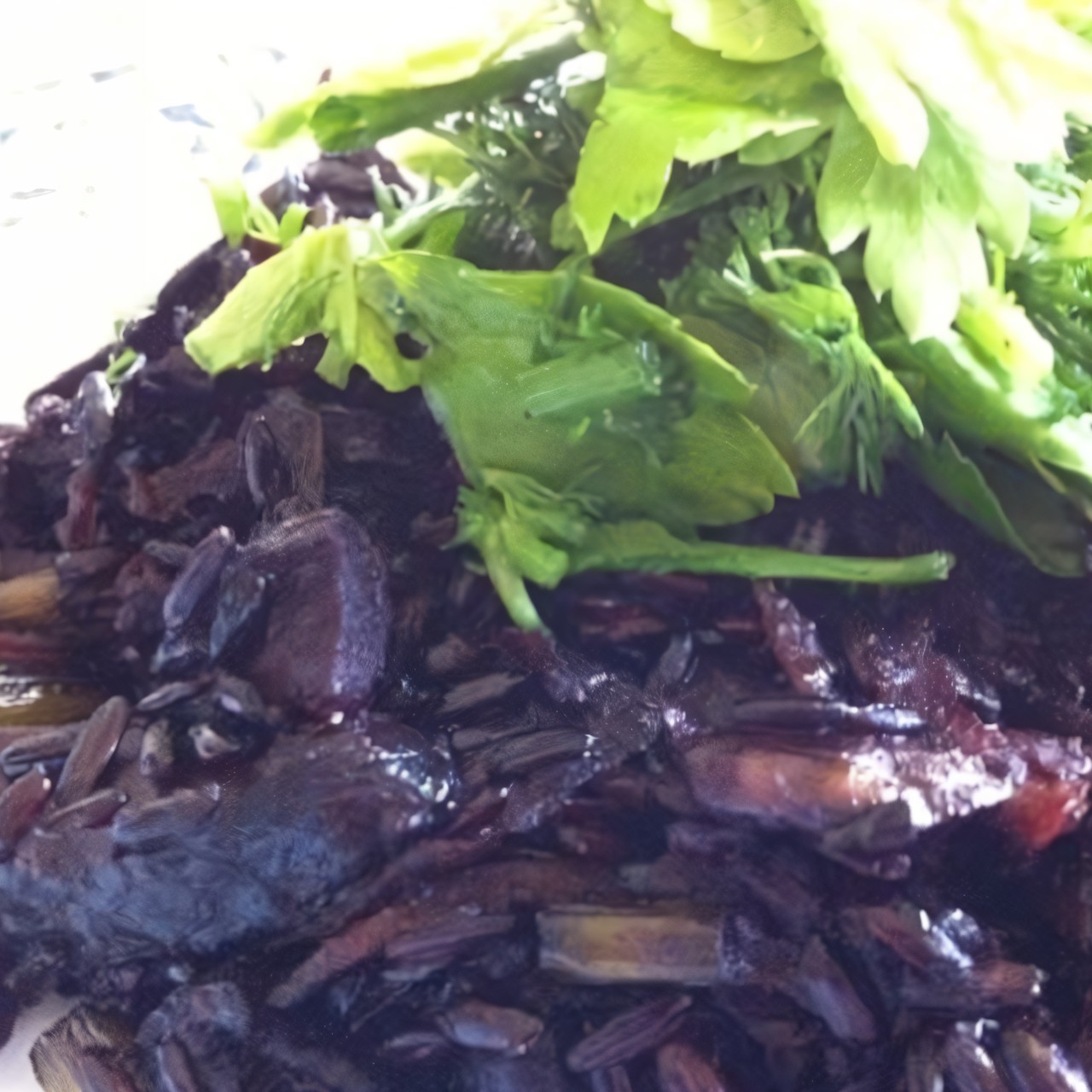 Ризотто с белыми грибами и зеленью