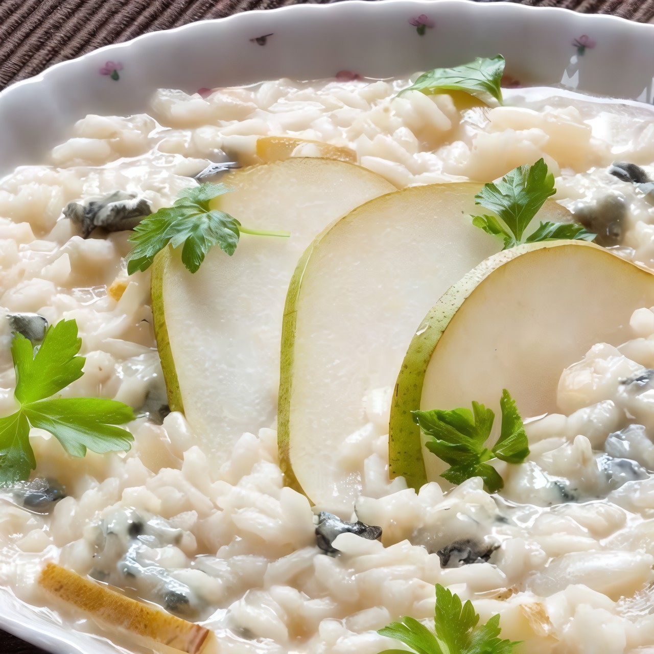 Ризотто с грушами и синим сыром