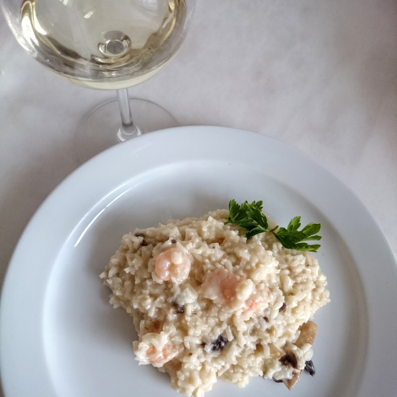 Ризотто с креветками и грибами