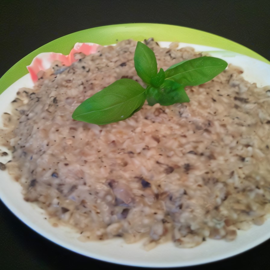 Ризотто с шампиньонами и сыром дор-блю