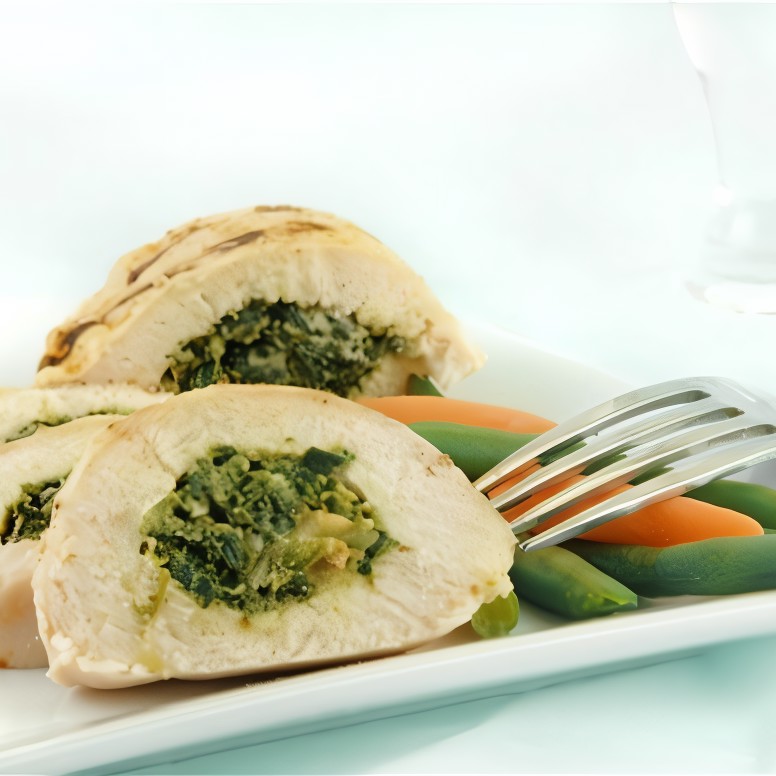 Роллы из курицы и шпината