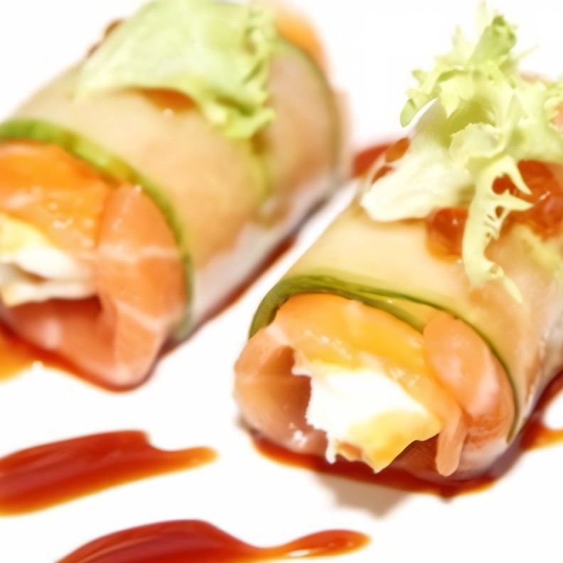 Роллы сяке кьюри