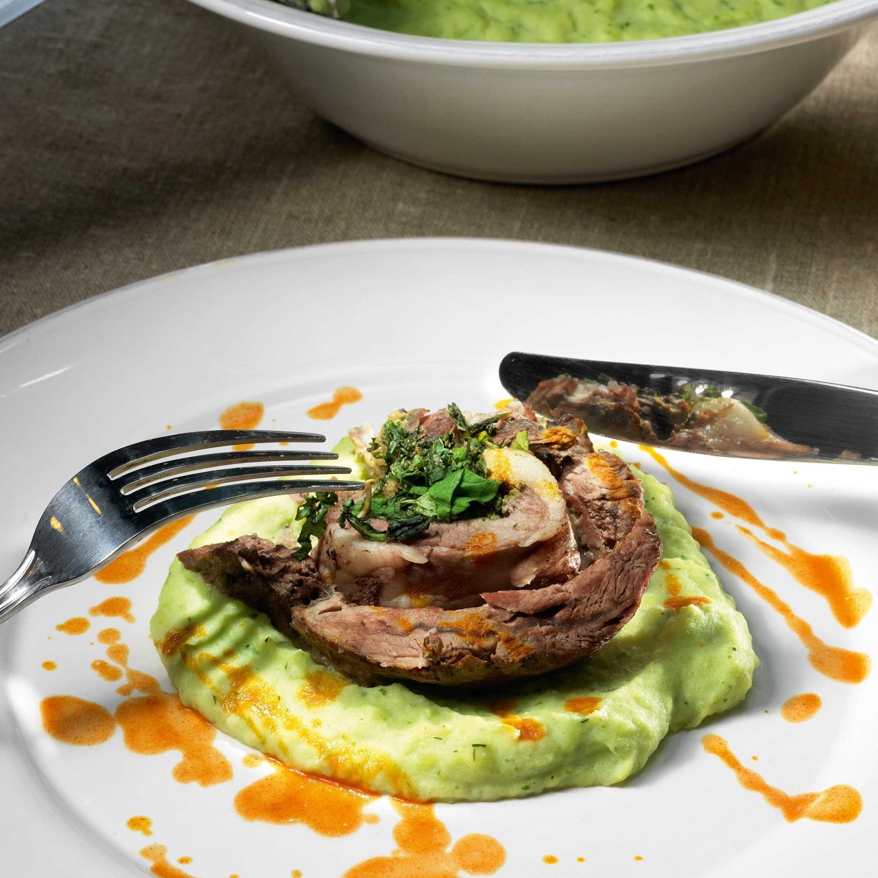 Романовская баранина с орегано и мятой