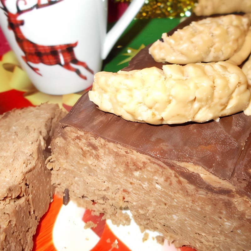 Рождественское трюфельное полено из каштанов