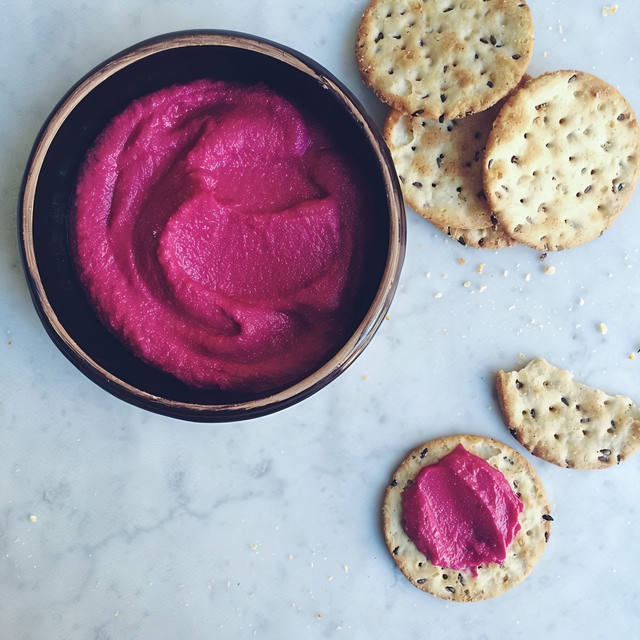 Розовый хумус