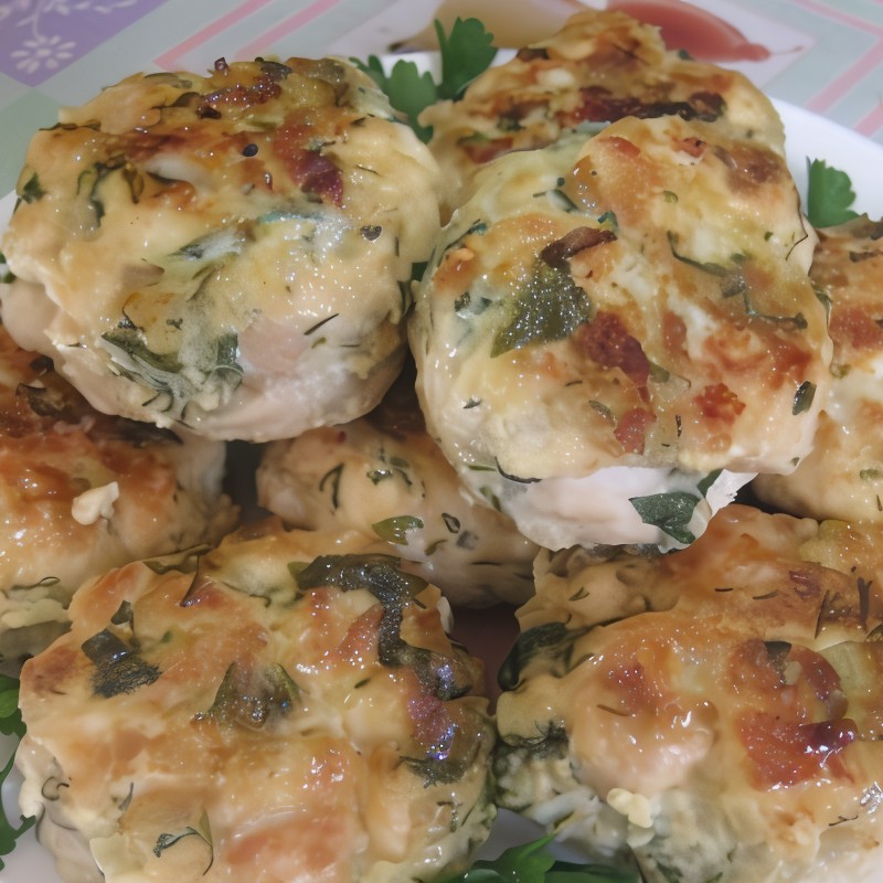 Рубленые куриные котлеты с картофелем