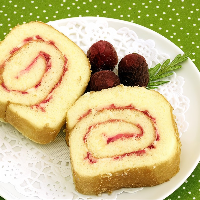 Рулет с малиновым джемом