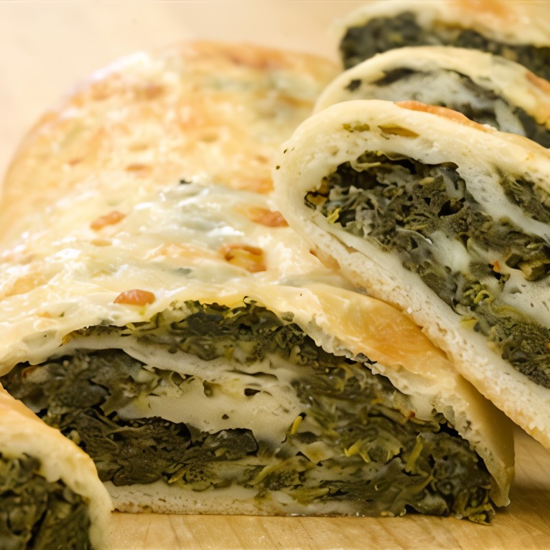 Рулет со шпинатом и козьим сыром