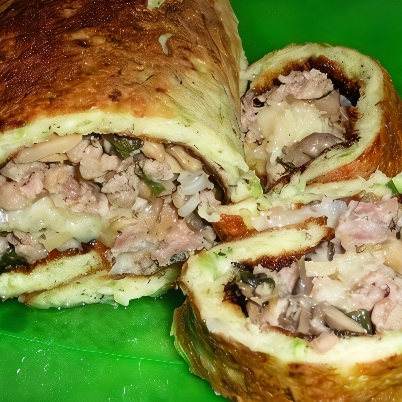 Рулетики из кабачков с мясной начинкой