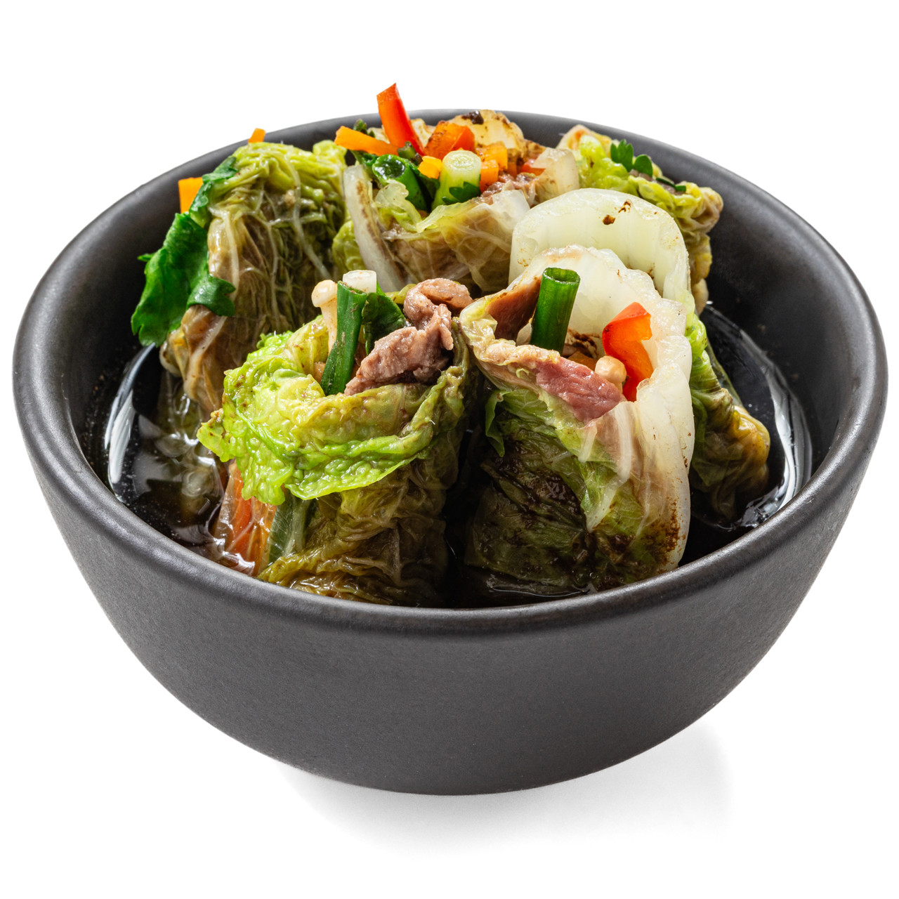 Рулетики с говядиной и овощами