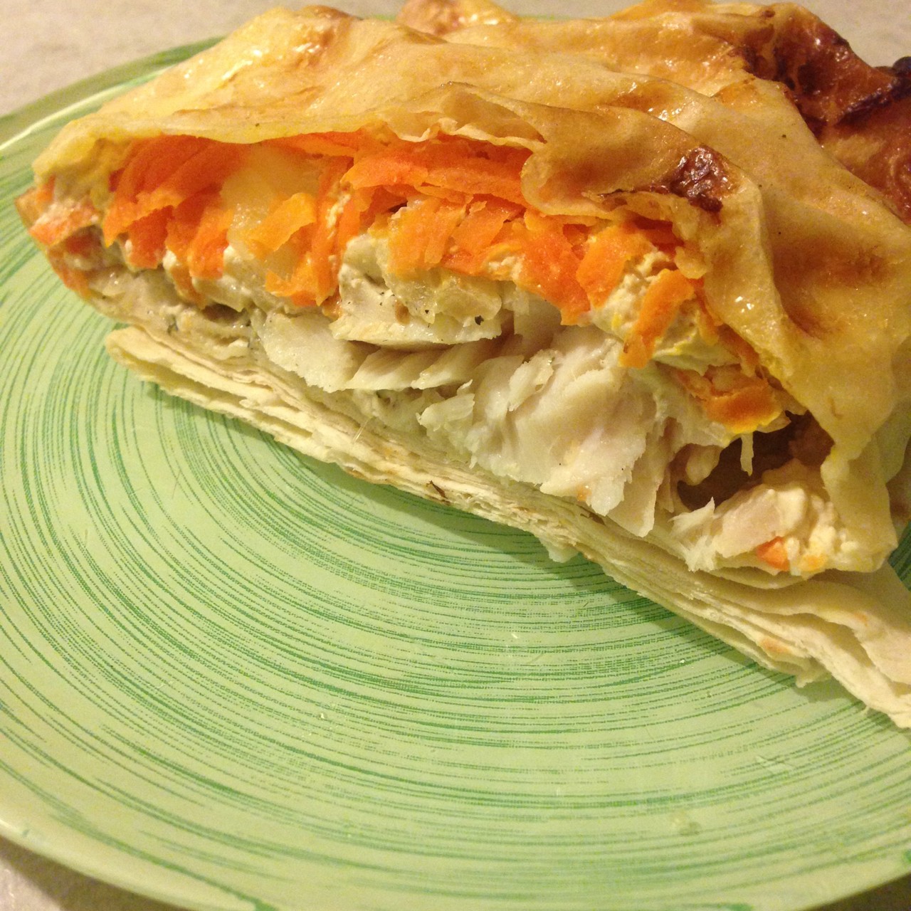 Рыба запеченная в лаваше