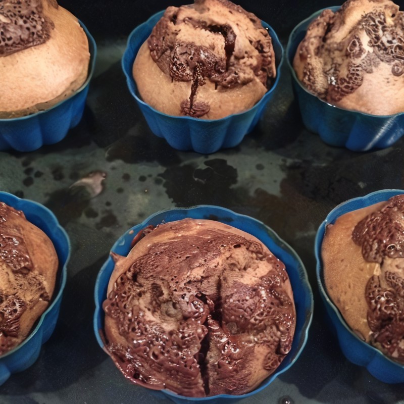 Ржаные маффины с шоколадом