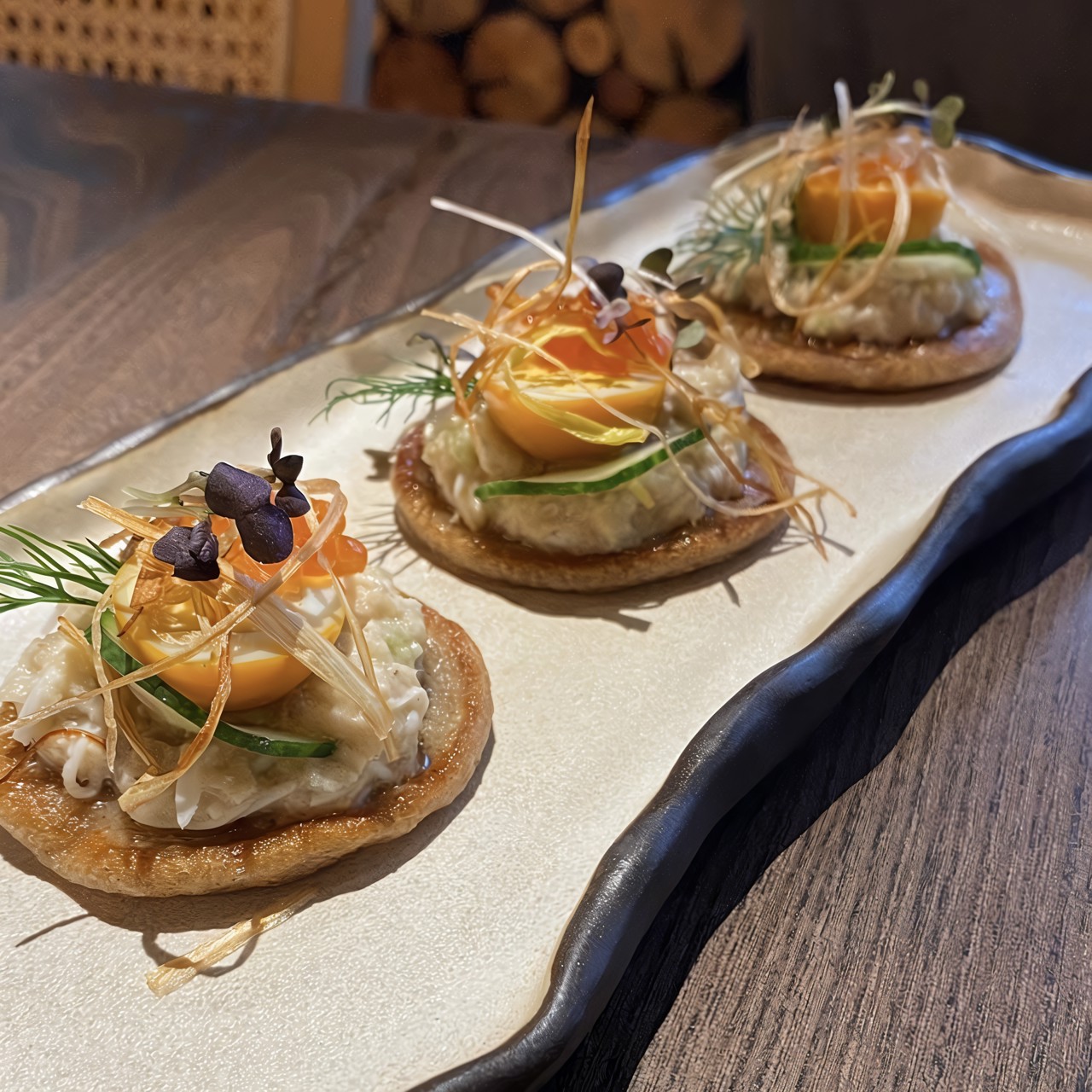 Ржаные оладьи с форшмаком