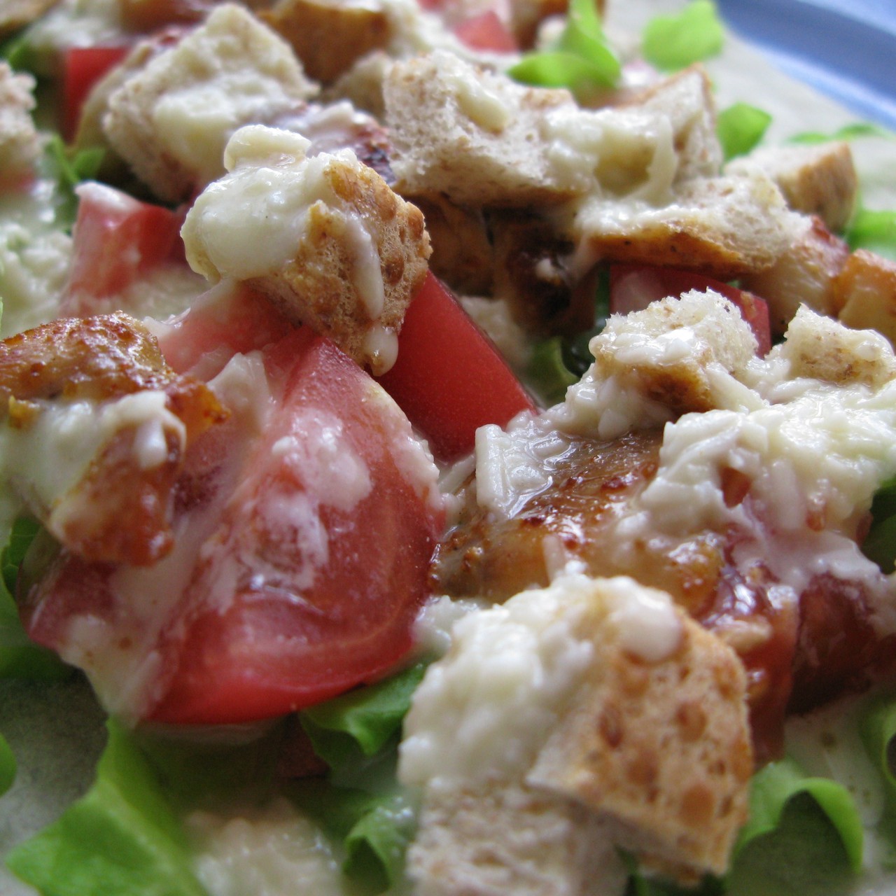 Салат «Цезарь» без добавления яиц