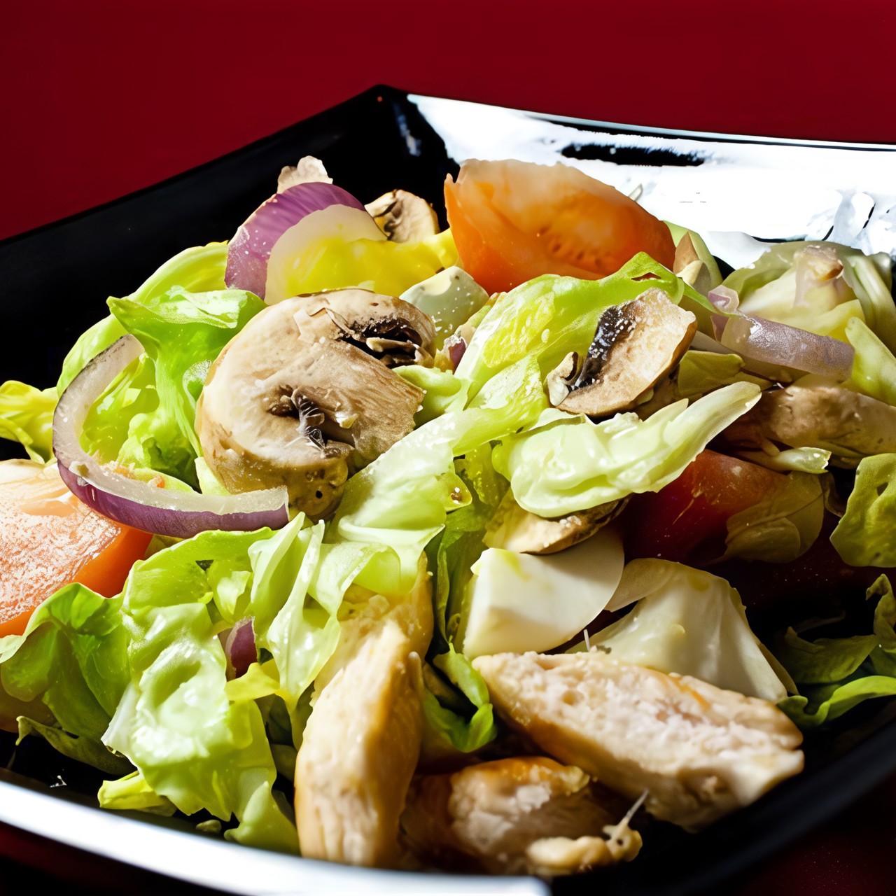 Салат «Цезарь» с портобелло