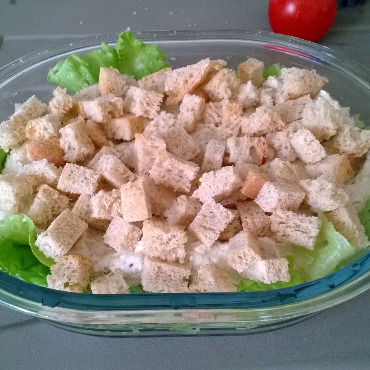 Салат «Цезарь» с тофу