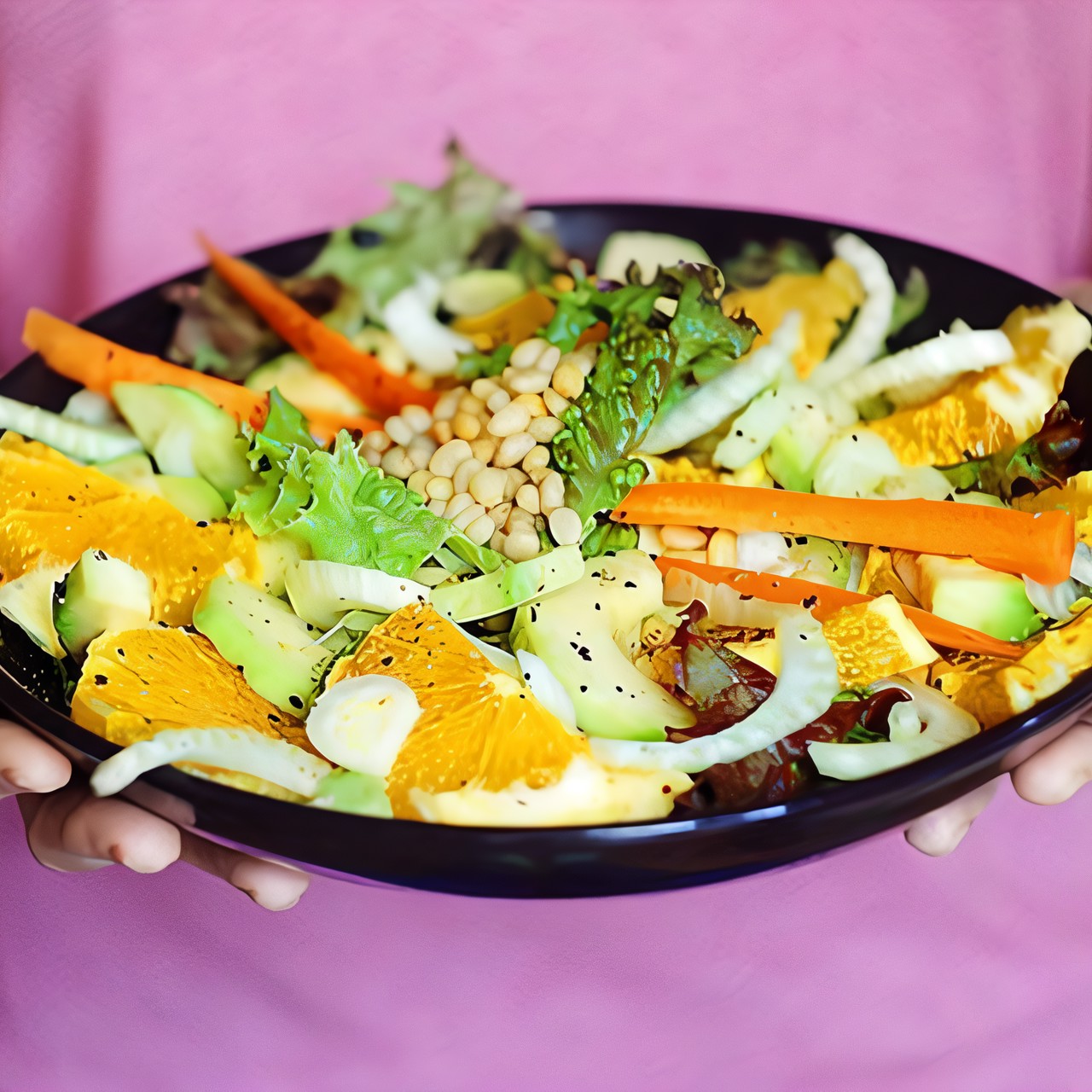 Салат из апельсина и авокадо