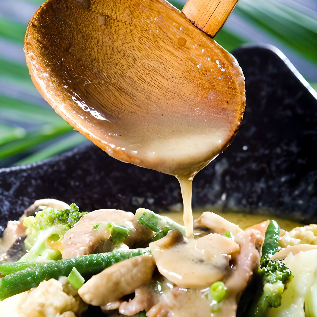 Салат из гусиной печени со спаржей