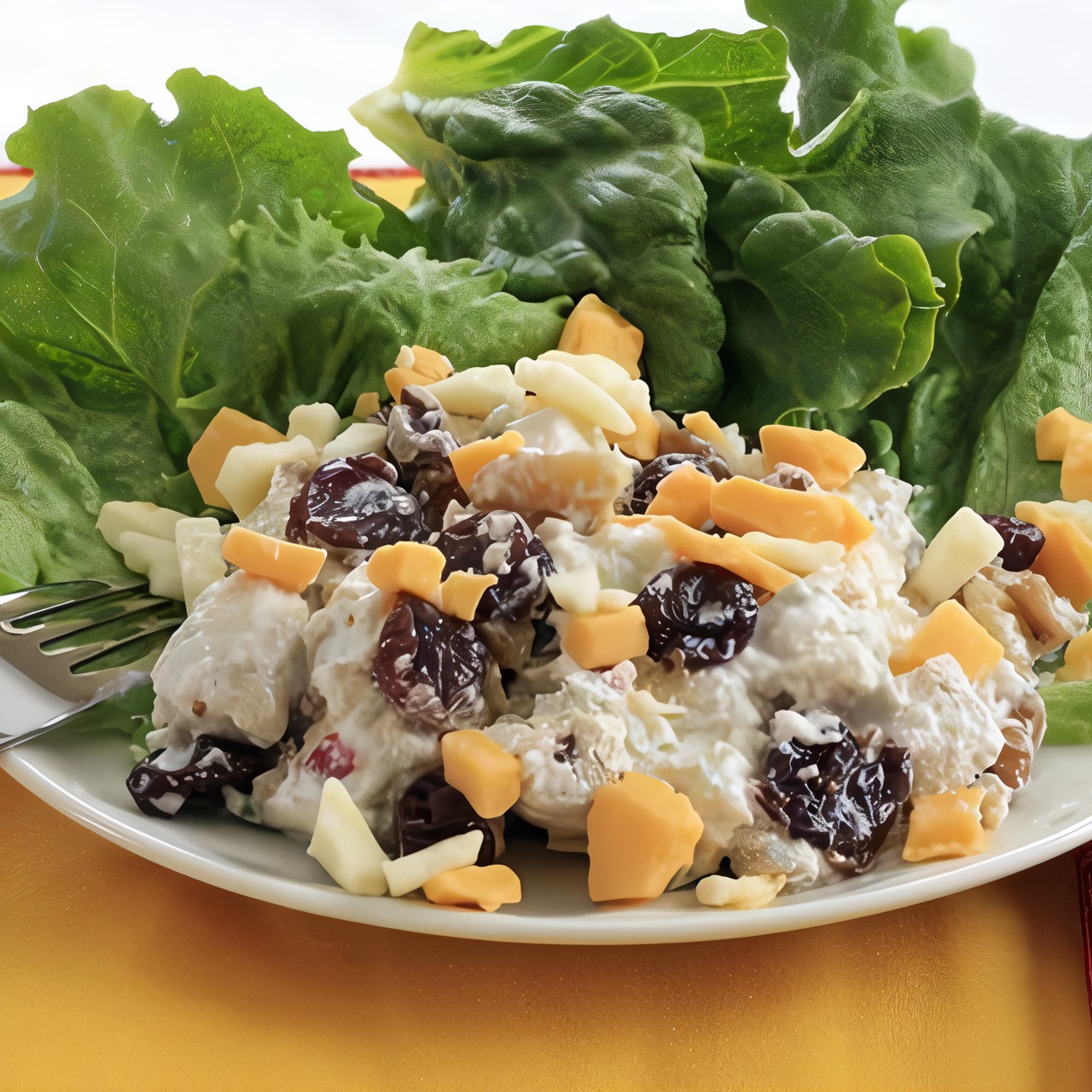 Салат из индейки с грушей и курагой