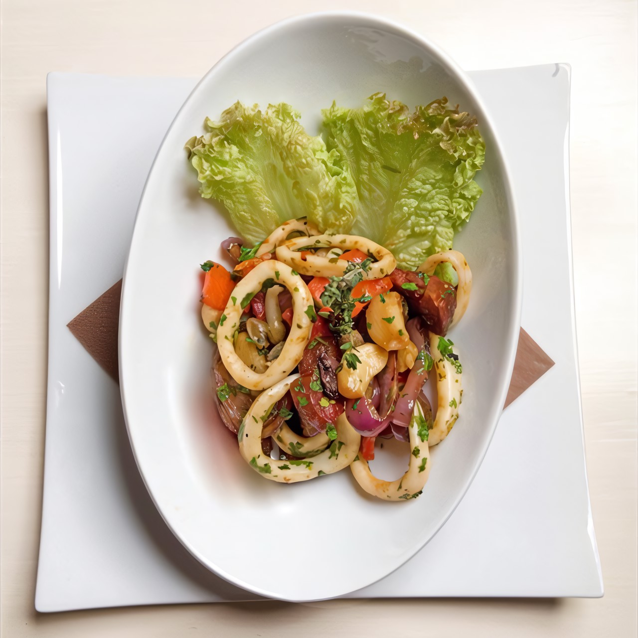 Салат из кальмаров по-тайски