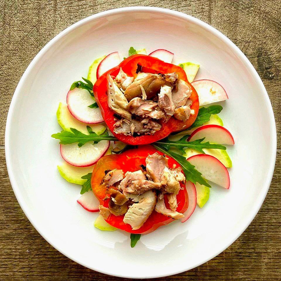 Салат из кролика с кабачком