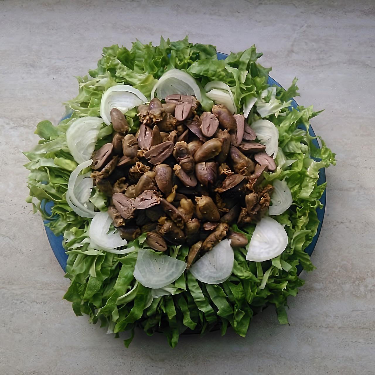 Салат из куриных сердец