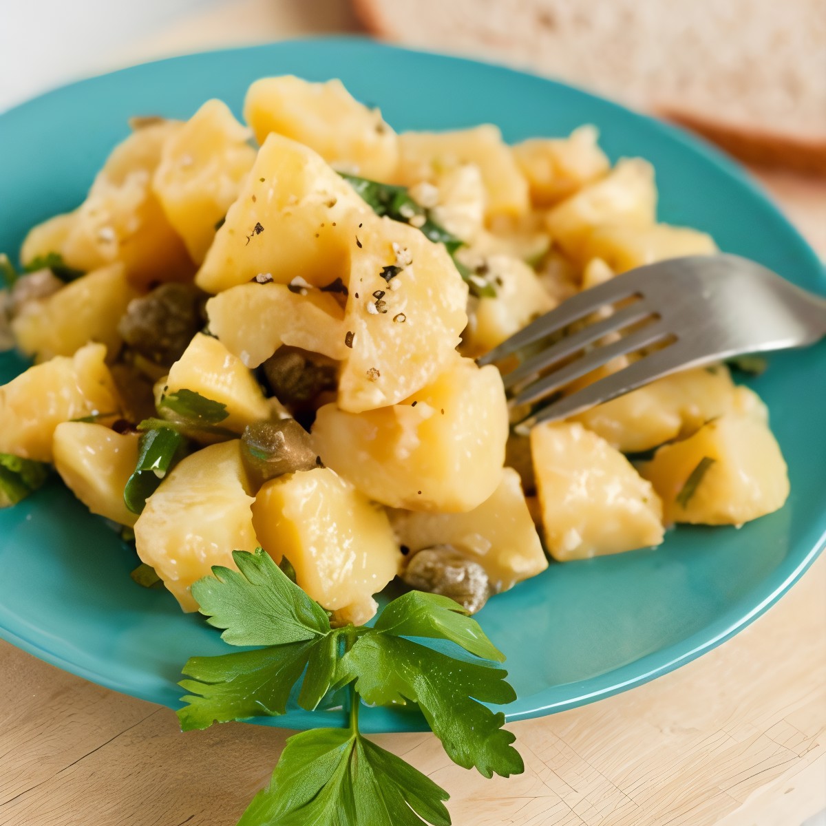 Салат из молодого картофеля с гуакамоле