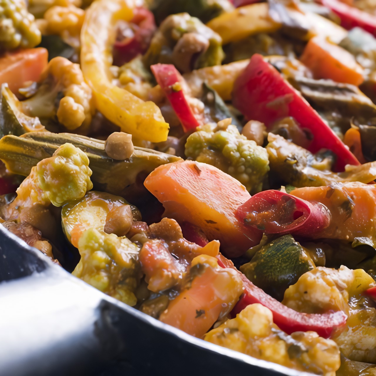 Салат из перцев на гриле с чечевицей