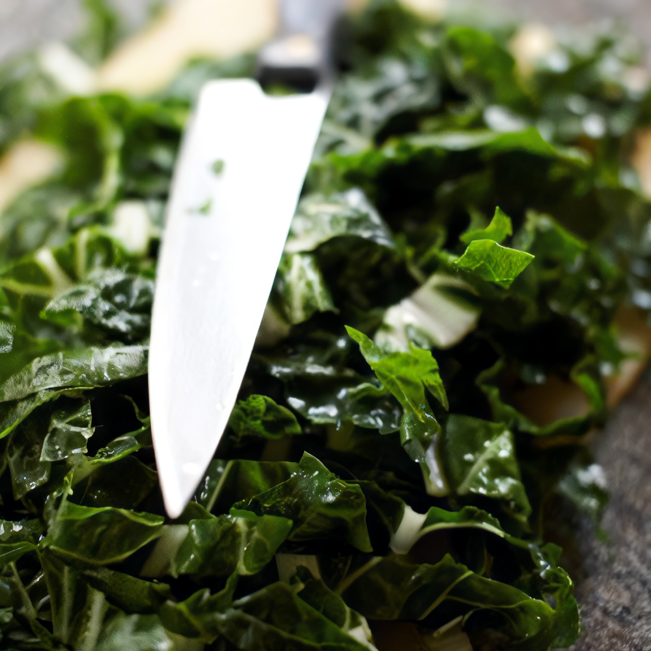 Салат из шпината с растительным маслом