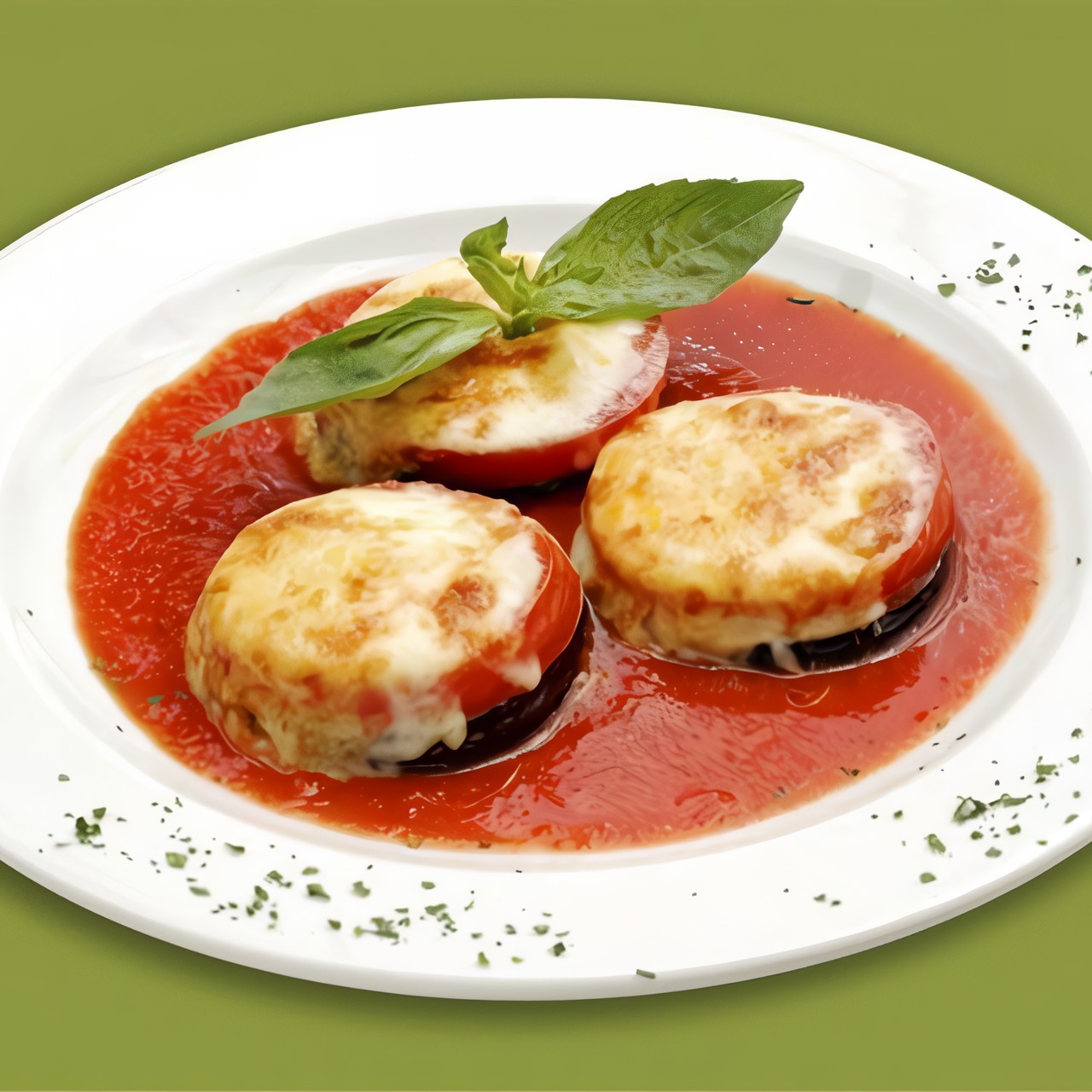 Салат из слегка поджаренных баклажанов и запеченных помидоров с сыром фета