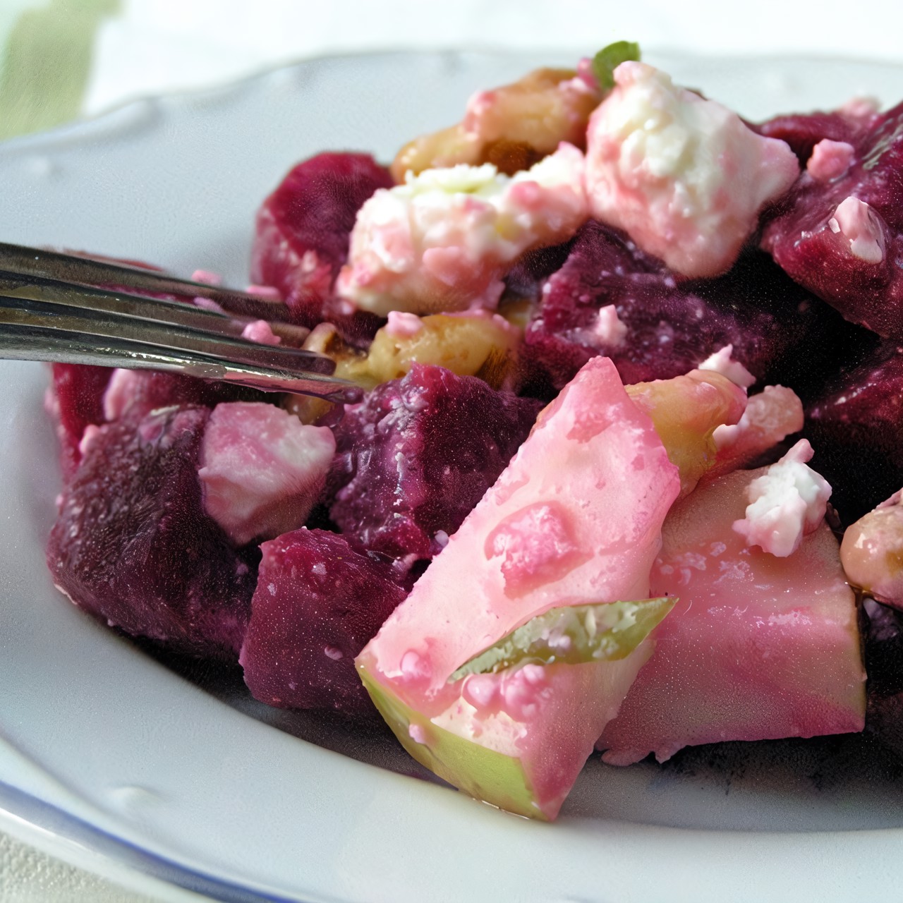 Салат из свеклы, картофеля и яблок