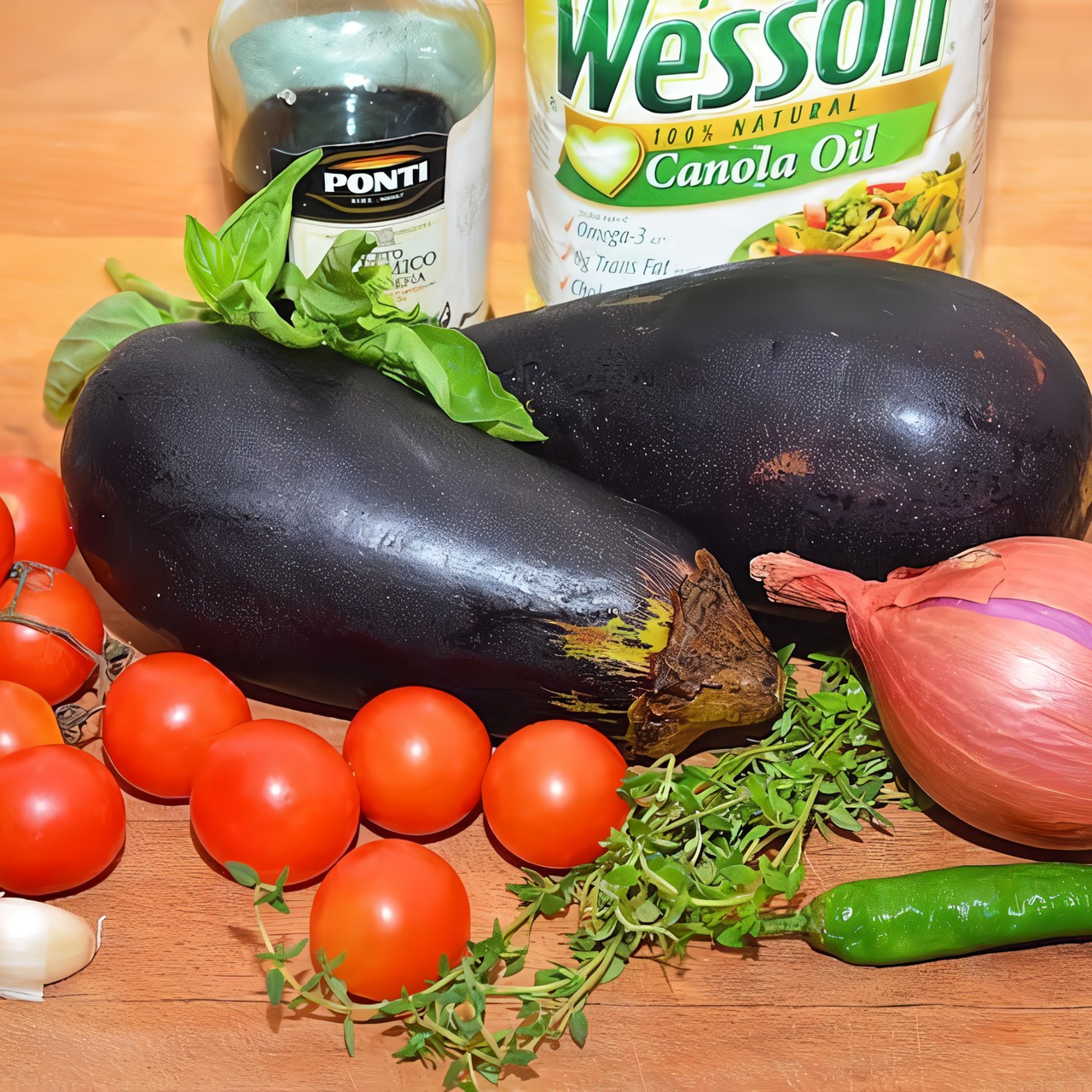 Салат из жареных баклажанов