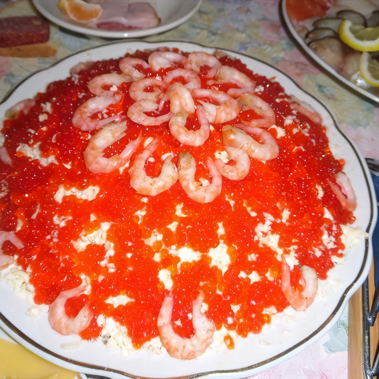 Салат «Креветки под шубой»