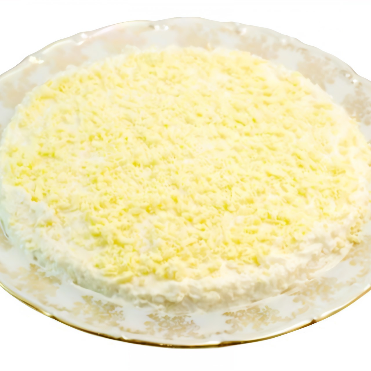 Салат «Мимоза» с креветками и картофелем