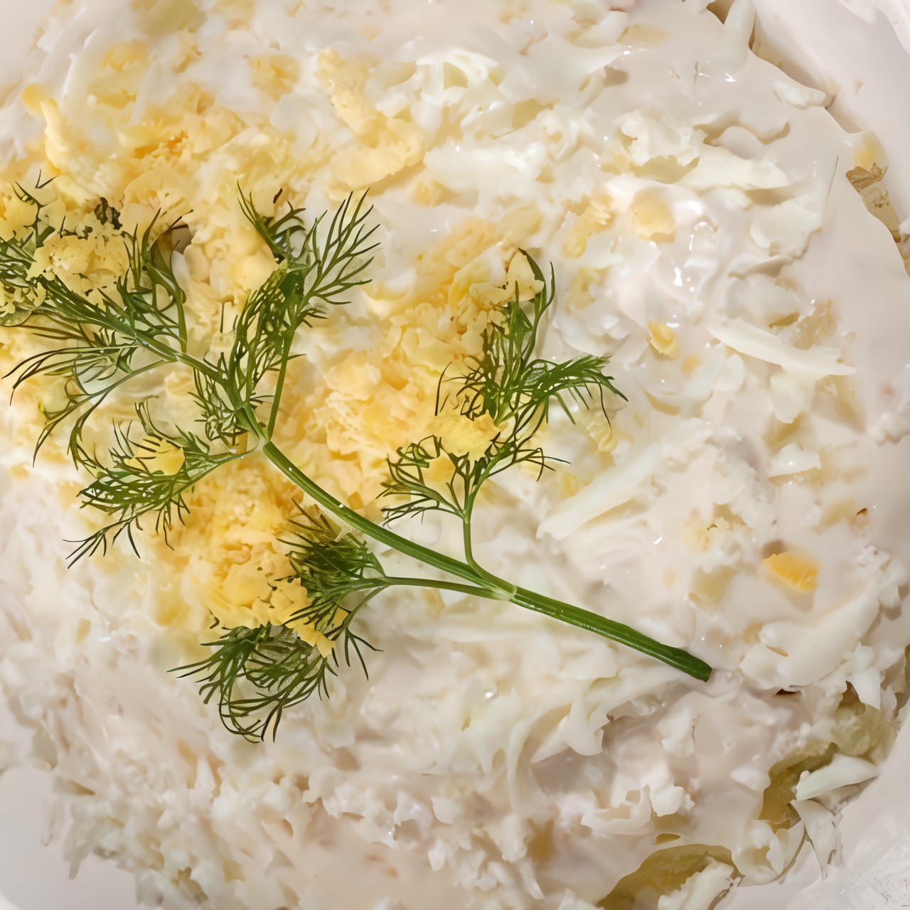 Салат «Мимоза» с легким майонезом