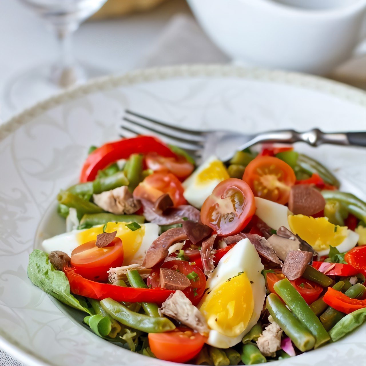 Салат «Нисуаз» с тунцом