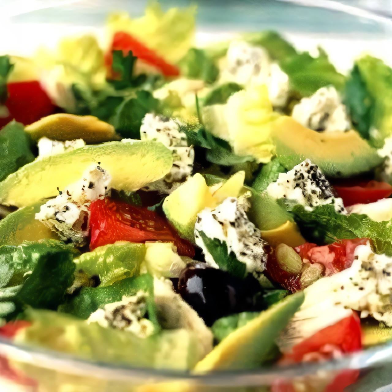 Салат с авокадо и брынзой