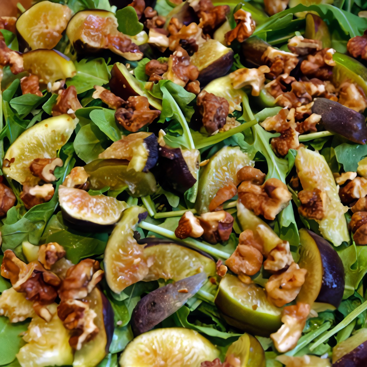 Салат с инжиром, прошутто и козьим сыром