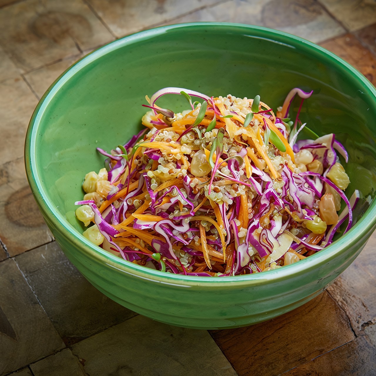 Салат с капустой и киноа